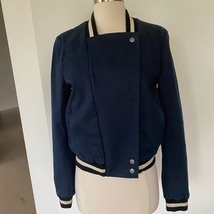 French Connection navy bomber jacket 6